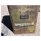Vintage Sears Spectrum 10-Quart Metal 10W-30 Motor Oil Can (empty)