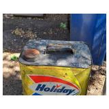 Lot of (2) Holiday Multi-Vis Super Blend 2-Gallon Motor Oil Can (empty)