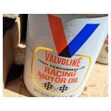 Lot of (3) Valvoline Racing Motor Oil Quart Metal Cans (full)