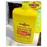 Lot of (1) Pennzoil Premium 50 to 1 Outboard and Injector Oil 2-Cycle Oil