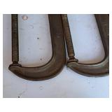 Lot of (2) C-Clamps 8"