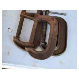 Lot of (3) C-Clamps 4"