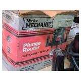 Master Mechanic® Plunge Router MM8510 with Router Bits, Original Box