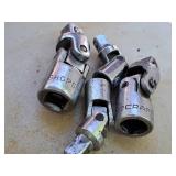 Lot of (4) Swivel Sockets - 3/8" Drive and 1/2" Drive