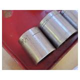 1/2"-drive Socket Set with Metal Case (red)