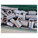 1/4"-drive Socket Set with Metal Case (green)