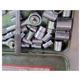 1/4"-drive Socket Set with Metal Case (green)