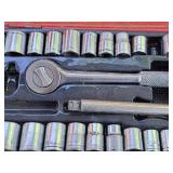 3/8"-drive Ratchet Socket Set with Plastic Case