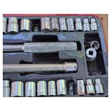 3/8"-drive Ratchet Socket Set with Plastic Case
