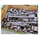 Lot of (1 Tray) Assorted Sockets and Ratchets - 1/4", 3/8", 1/2" Drives