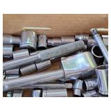 Lot of (1 Tray) Assorted Sockets and Ratchets - 1/4", 3/8", 1/2" Drives