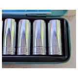 Tool Shop® 3/8"-drive Deep Well Socket Set 8-piece (Green) with Metal Case