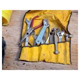 Lot of (12) Assorted Hand Tools - Adjustable Wrenches, Pliers, Screwdrivers, Assorted Wrenches with Tool Pouch