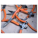 Lot of (9) Assorted Hand Tools - Cutters, Pliers, Snips