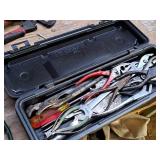 Lot of  Assorted Hand Tools - Pliers, Screwdrivers, Assorted Wrenches, Cutters with Plastic Case