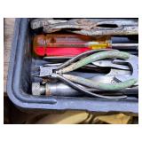 Lot of  Assorted Hand Tools - Pliers, Screwdrivers, Assorted Wrenches, Cutters with Plastic Case