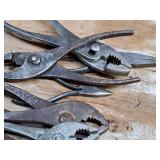 Lot of (8) Assorted Hand Tools - Pliers, Needlenose Pliers, Cutters