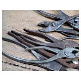 Lot of (8) Assorted Hand Tools - Pliers, Needlenose Pliers, Cutters
