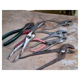 Lot of (8) Assorted Hand Tools - Pliers, Needlenose Pliers, Cutters