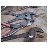 Lot of (8) Assorted Hand Tools - Pliers, Needlenose Pliers, Cutters