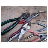 Lot of (8) Assorted Hand Tools - Pliers, Needlenose Pliers, Cutters