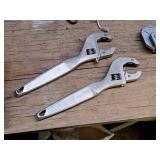 Lot of (2) Adjustable Specialty Wrenches