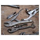 Lot of (4) Assorted Locking Pliers