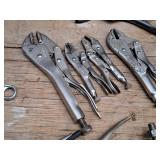 Lot of (4) Assorted Locking Pliers
