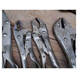 Lot of (4) Assorted Locking Pliers