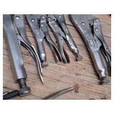 Lot of (4) Assorted Locking Pliers