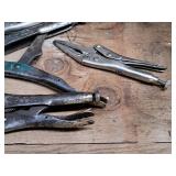 Lot of (4) Assorted Locking Pliers