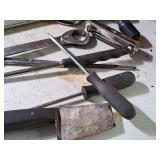 Lot of (1 Can) Assorted Hand Tools - Mirror, Wrenches, Knife, Tweezers