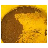 1500 Gallon Yellow Poly Tank, holds water, has some fluff on bottom