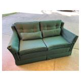 Vintage Green Love Seat Sofa Couch