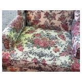 Pair of Queen Anne Style Floral Armchairs