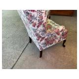 Pair of Queen Anne Style Floral Armchairs