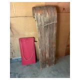 Wood Toboggan Sled