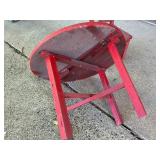 Red Wood Childs Table and Chair