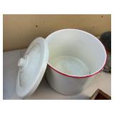 Vintage Wood Peters Ammo Box with Enamel Bucket