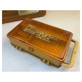 Two Vintage Plano Magnum Double Sided Tackle Box with Fishing Lures and other Contents