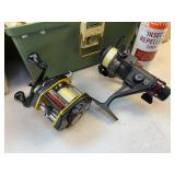 Vintage Plano Tackle Box Full of Fishing Gear, Reels, and Lures