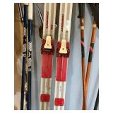 Four Sets of Vintage Skis & Poles