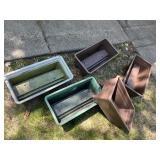 Five Deck Railing Planter Boxes