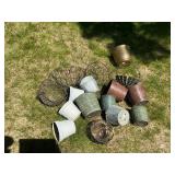 Metal Planters with Metal Hanging Baskets