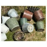 Metal Planters with Metal Hanging Baskets