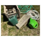 Yard Watering Hoses with Reel Box, Watering Buckets