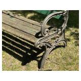 Wood and cast Iron Bench