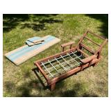 Vintage Wood Lawn Chaise