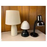 Three Small Table Lamps