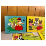 Children Books and Wood Puzzles